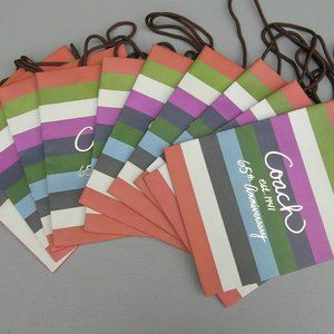 20 Coach Legacy Stripe Gift Shopping Bags